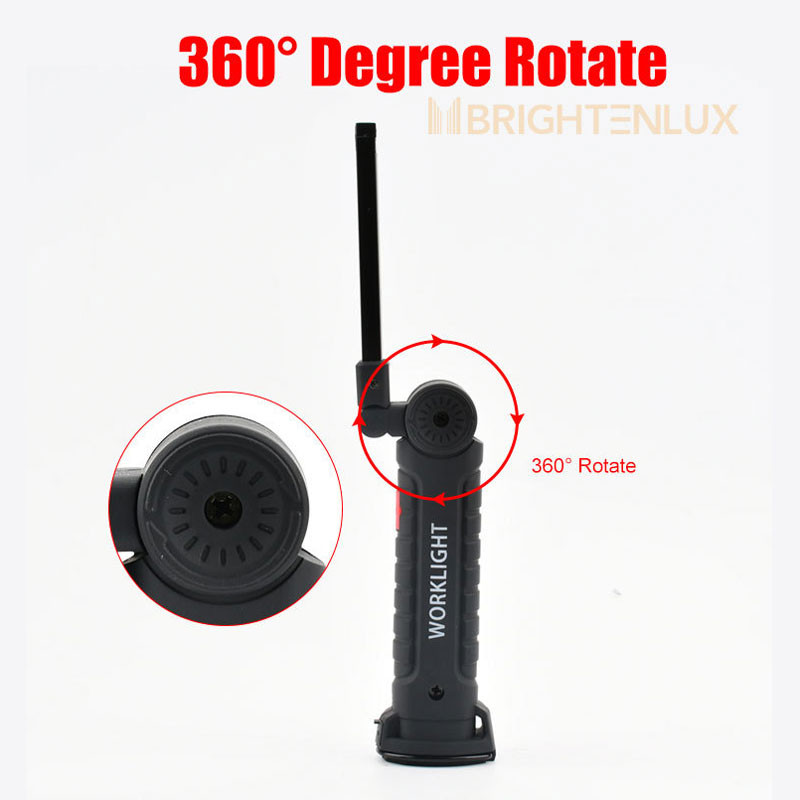 Összecsukható hordozható COB LED zseblámpa 5 üzemmódú újratölthető munkalámpa mágneses lámpás függőlámpa vészlámpa kemping zseblámpa