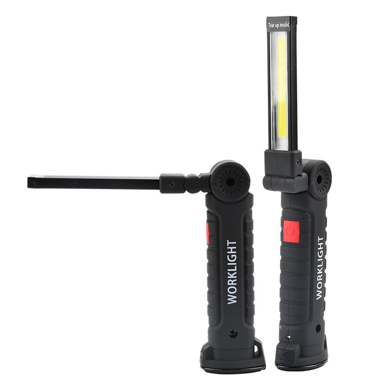 Összecsukható hordozható COB LED zseblámpa 5 üzemmódú újratölthető munkalámpa mágneses lámpás függőlámpa vészlámpa kemping zseblámpa