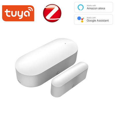 CoRui Tuya Zigbee Senzor ușă fereastră Detector inteligent de ușă de garaj Telecomandă Smart Home Security Smart Life Alexa Google Home