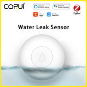 CoRui ZigBee TUYA vízszivárgás érzékelő árvíz érzékelő víztartály teljes vízcsatlakozás riasztó Smart Life APP távfelügyelet