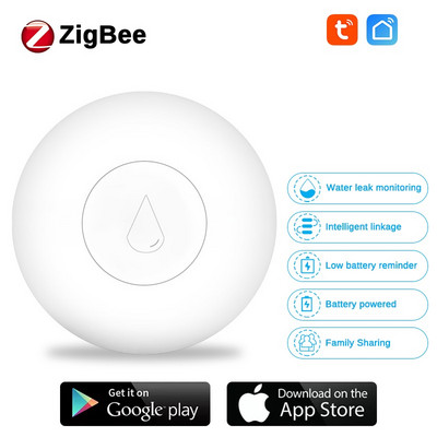 CoRui ZigBee TUYA vízszivárgás érzékelő árvíz érzékelő víztartály teljes vízcsatlakozás riasztó Smart Life APP távfelügyelet