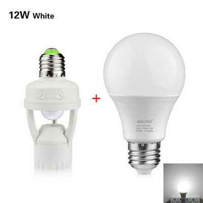 LED-lambihoidik Nutikas PIR-infrapuna-liikumisanduri lüliti E27 EU/UK standardne valgustipesa kodukoridori treppide majapidamisruumi jaoks