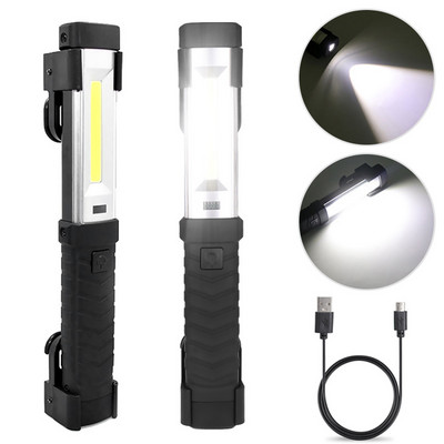 Lampă de lucru LED COB+XPE Lanternă portabilă cu bază magnetică Lampă cu bandă reîncărcabilă Lumină strălucitoare de inspecție pentru reparații auto