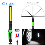 Hordozható COB LED zseblámpa USB újratölthető munkalámpa mágneses lámpás függőlámpa, beépített elemes kempinglámpák