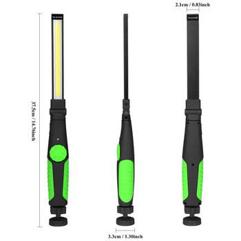 Преносимо COB LED фенерче USB акумулаторна работна светлина Магнитна лампа Lanterna Висяща лампа Вградена батерия Факли за къмпинг