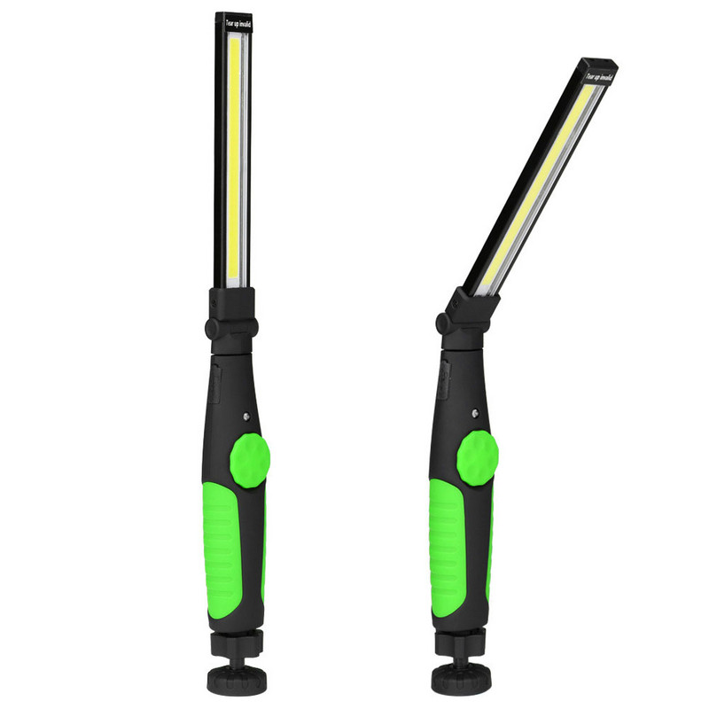 Hordozható COB LED zseblámpa USB újratölthető munkalámpa mágneses lámpás függőlámpa, beépített elemes kempinglámpák