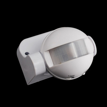 180-градусов автоматичен PIR сензор за движение Превключвател на детектора 110V/AC-240V/AC Превключвател на лампата за охранително осветление за градина на открито бяло / черно