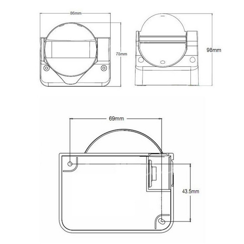 180 fokos automatikus PIR mozgásérzékelő kapcsoló 110V/AC-240V/AC biztonsági világítás lámpakapcsoló kerti kültéri használatra fehér/fekete