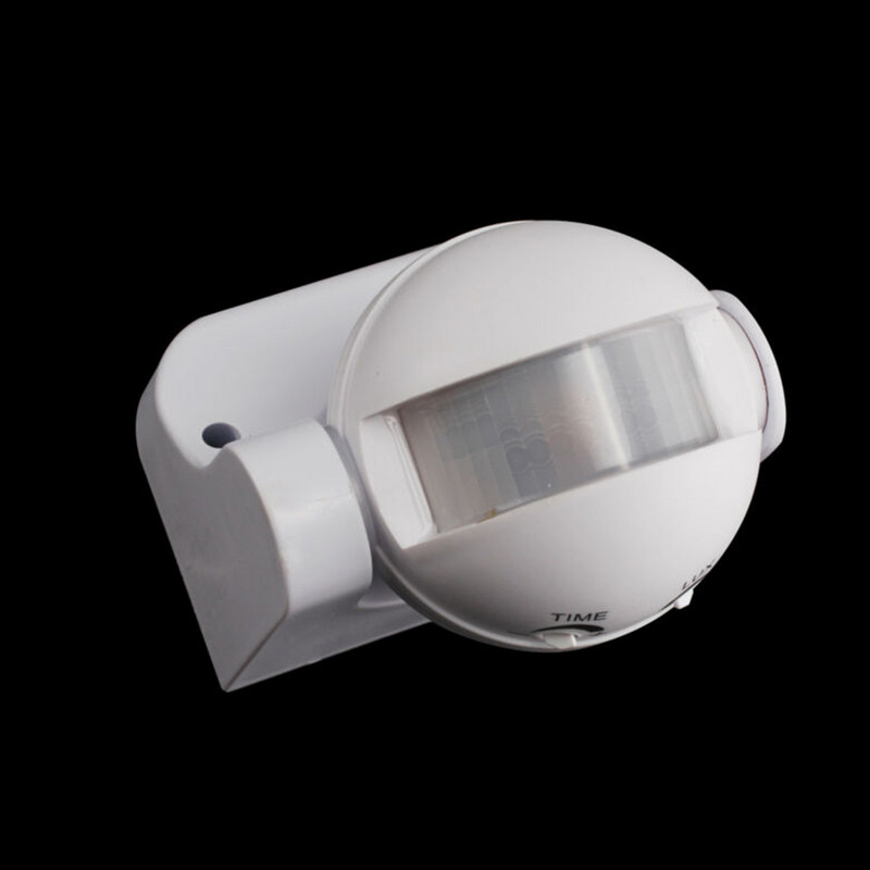 180 fokos automatikus PIR mozgásérzékelő kapcsoló 110V/AC-240V/AC biztonsági világítás lámpakapcsoló kerti kültéri használatra fehér/fekete