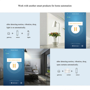CORUI Zigbee Smart Vibration Sensor Интелигентна аларма за откриване Система за домашна сигурност Smart Home Smart Life APP Control Vibration