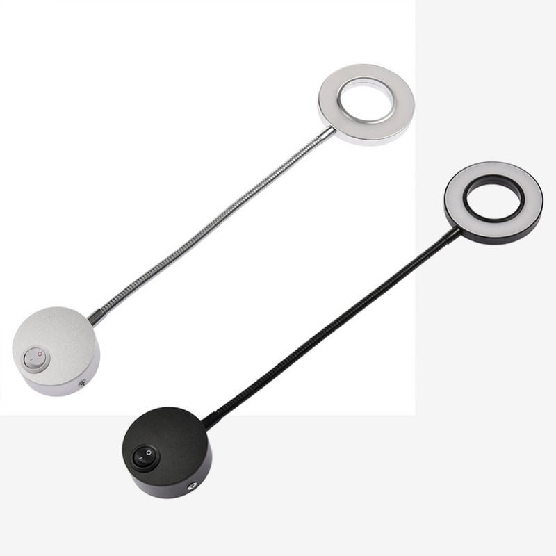 Moodsad LED-voolikud Seinalamp Paindlik Avaleht Hotell voodi lugemislamp Seinavalgusti Moeraamat Valgustid Alumiiniumist LED-pirnid