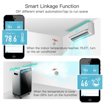 Moes Сензор за температура и влажност Вътрешен хигрометър с LCD дисплей Дистанционно управление ZigBee Hub Gateway Tuya Smart ZigBee