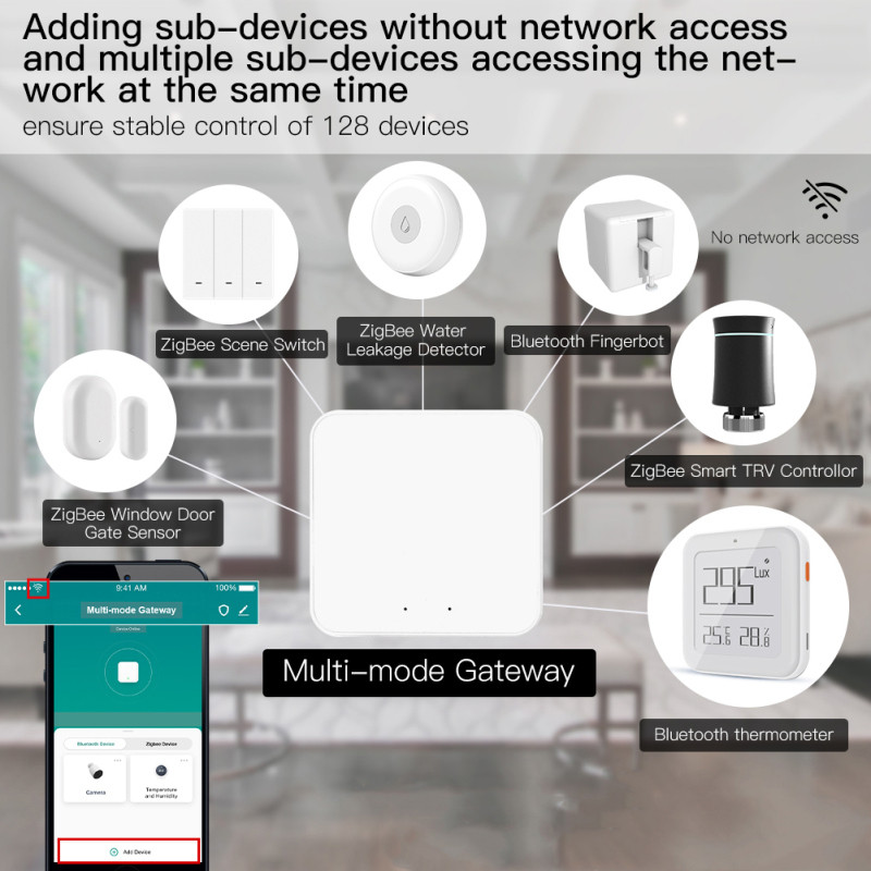 Tuya ZigBee Smart Gateway Multi-mode ZigBee Bluetooth Mesh Hub Funguje s aplikáciou Tuya Smart Life Hlasové ovládanie cez Alexa Google Home