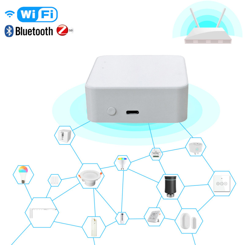 Tuya ZigBee Smart Gateway Multi-mode ZigBee Bluetooth Mesh Hub Funguje s aplikáciou Tuya Smart Life Hlasové ovládanie cez Alexa Google Home