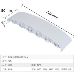 IP65 LED sieninis šviestuvas vidaus sieninis šviestuvas vandeniui atsparus lauko apšvietimas namams AC85-265V miegamojo lovos šviestuvas sieninis šviestuvas