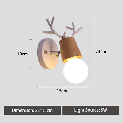 Lampă de perete modernă cu corni de cerb LED pentru scară nordică, coridor, hol pentru dormitor, sufragerie