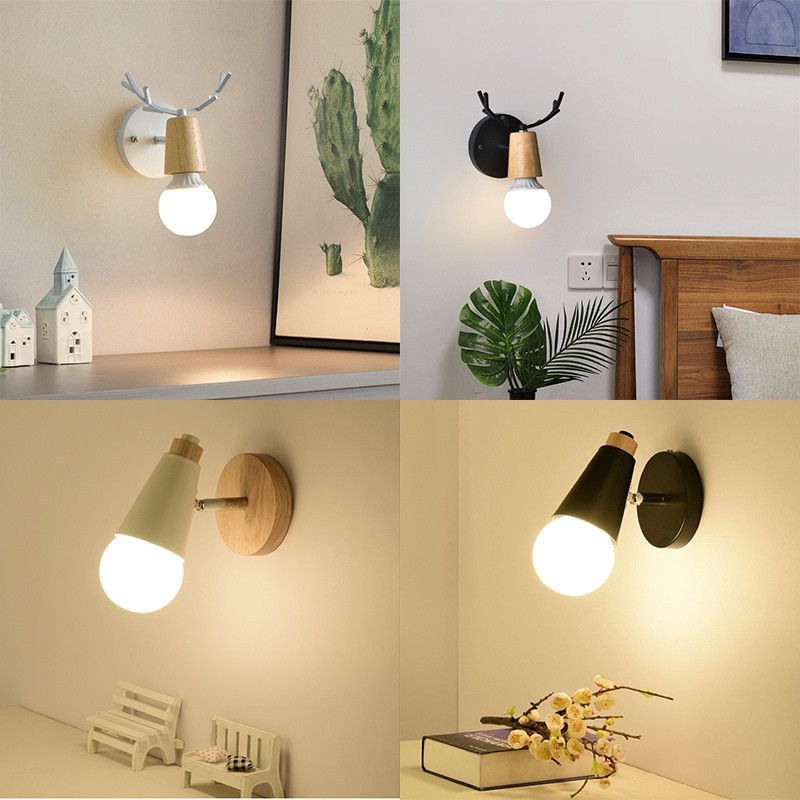 Lampă de perete modernă cu corni de cerb LED pentru scară nordică, coridor, hol pentru dormitor, sufragerie
