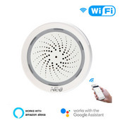 Sirenă WiFi fără fir Tuya Senzor de alarmă Sunet Lumină Alertă Sirenă Smart Life Compatibilă cu Alexa Google Home pentru securitatea acasă