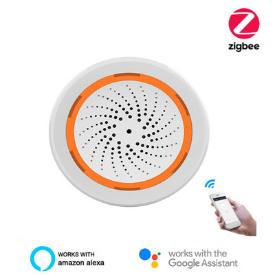 Sirenă WiFi fără fir Tuya Senzor de alarmă Sunet Lumină Alertă Sirenă Smart Life Compatibilă cu Alexa Google Home pentru securitatea acasă