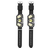 XPE LED raudona balta Nešiojamas šviesos riešo dirželis Naktinis dviračių bėgimas Žvejybos lempa Riešo apyrankė USB riešo lempos blykstė