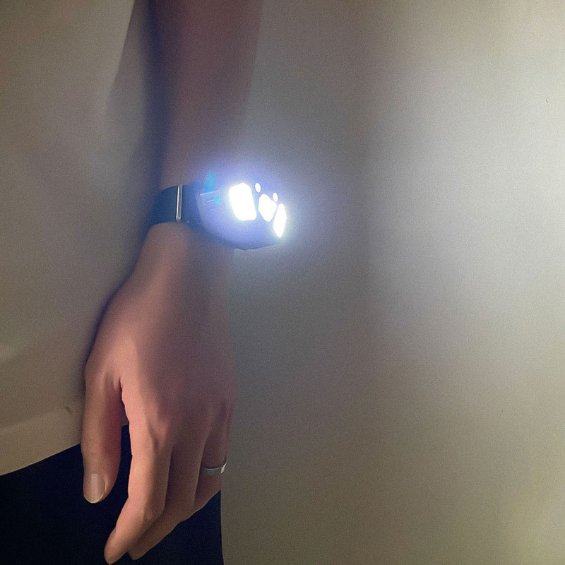 XPE LED raudona balta Nešiojamas šviesos riešo dirželis Naktinis dviračių bėgimas Žvejybos lempa Riešo apyrankė USB riešo lempos blykstė