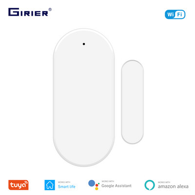 Tuya Wifi Senzor ușă fereastră Ușă inteligentă Deschis Închis Detector Smart Life App Alertă de notificare Compatibil cu Alexa Google Home