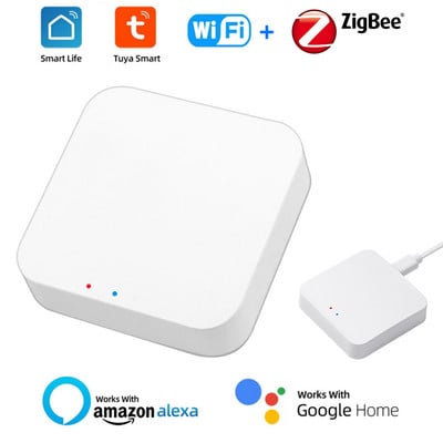 Tuya ZigBee Gateway Smart Home Hub ZigBee Bridge Smart Life távirányító protokoll Vezeték nélküli WiFi Működés az Alexa Google Home segítségével