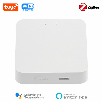 Tuya ZigBee Gateway Smart Home Hub ZigBee Bridge Smart Life Протокол за дистанционно управление Безжичен WiFi Работа с Alexa Google Home