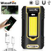 Kempinglámpa Újratölthető Erős Zseblámpa Műhelylámpa COB Munkalámpa Ultra Erős Led Fáklya Camp Sátor Lámpák