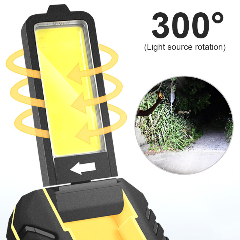 Kempinglámpa Újratölthető Erős Zseblámpa Műhelylámpa COB Munkalámpa Ultra Erős Led Fáklya Camp Sátor Lámpák