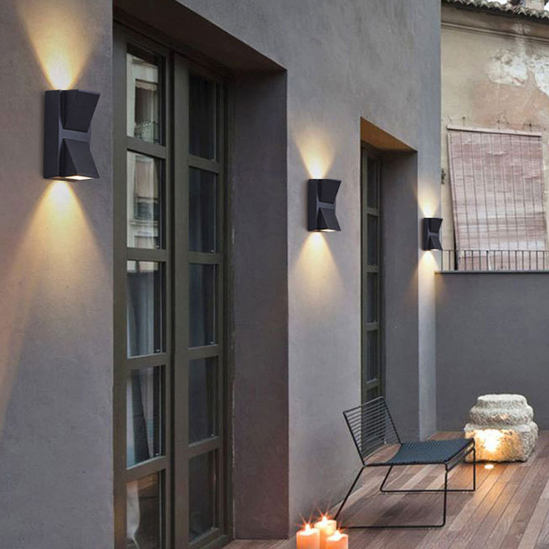3W LED Външни стенни лампи Външно осветление Веранда Балкон Модерен вътрешен двор Коридор Спалня Декорация на хола Стенни лампи