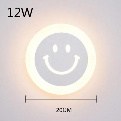 Mdern Simplicity Lampă de perete LED de interior dormitor noptiera sufragerie pentru copii minunate Smiley aplice de iluminat Coridorul hotelului Acrilic