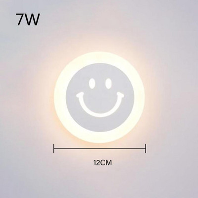 Mdern Simplicity Lampă de perete LED de interior dormitor noptiera sufragerie pentru copii minunate Smiley aplice de iluminat Coridorul hotelului Acrilic