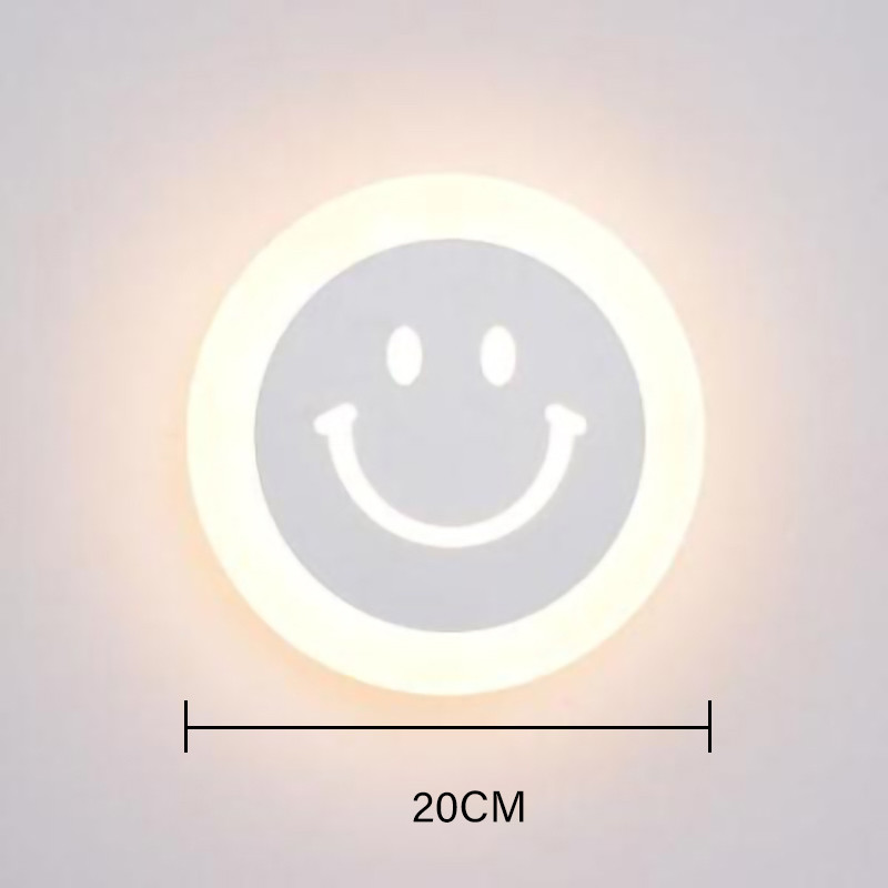 Mdern Simplicity Lampă de perete LED de interior dormitor noptiera sufragerie pentru copii minunate Smiley aplice de iluminat Coridorul hotelului Acrilic