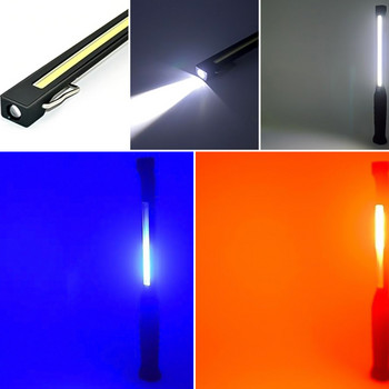Преносимо COB LED фенерче Работна светлина Безжична аварийна магнитна инспекция Дълга светлина Работилница Къмпинг Външно осветление
