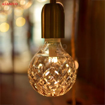 Стъклена бутилка LED висяща лампа Творчески месингови педантени лампи за ресторант Трапезария Спалня Стенна лампа Хол Висяща лампа