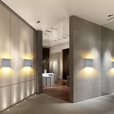 DONWEI 12W LED hliníkové nástenné svietidlo Interiérová dekorácia Jednoduchá nástenná lampa LED nástenné svietidlá Spálňa Schody Chodba Lampa AC110V/220V