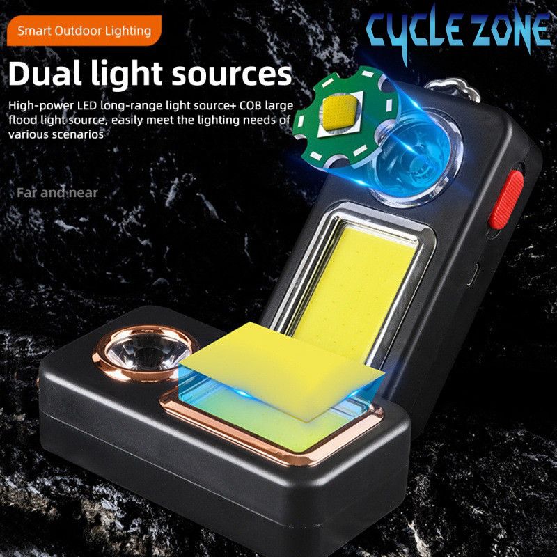 Cycle Zone - Prenosné LED super jasné vonkajšie údržbárske pracovné osvetlenie, kempingové svetlo, USB solárne nabíjateľné výkonné svietidlo