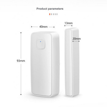 Tuya Wifi Сензор за врати и прозорци Безжична връзка Детектор за отваряне/затваряне Vioce Control Интелигентна домашна аларма Alexa Google Home