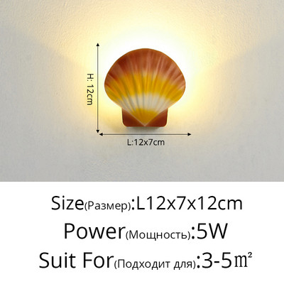 Borostyán fekete fehér kagyló új modern LED fali lámpák nappali dolgozószoba hálószoba éjjeli folyosó folyosó lépcső Lámpák beltéri világítás