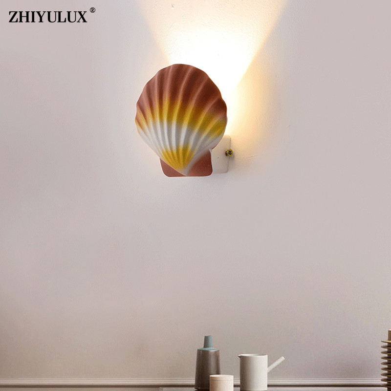 Borostyán fekete fehér kagyló új modern LED fali lámpák nappali dolgozószoba hálószoba éjjeli folyosó folyosó lépcső Lámpák beltéri világítás