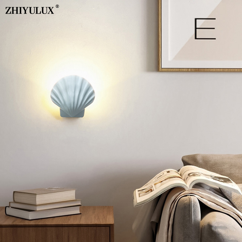 Borostyán fekete fehér kagyló új modern LED fali lámpák nappali dolgozószoba hálószoba éjjeli folyosó folyosó lépcső Lámpák beltéri világítás