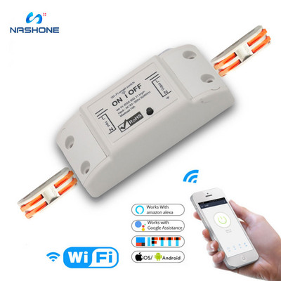 Nashone WiFi Breaker Tuya Smart Light Switch Timer, întrerupătoare de circuit Telecomenzi fără fir Comutator Funcționează cu Alexa Google
