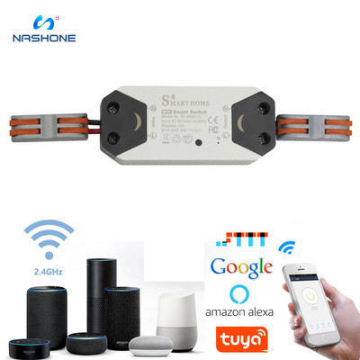Nashone WiFi Breaker Tuya Smart Light Switch Timer, întrerupătoare de circuit Telecomenzi fără fir Comutator Funcționează cu Alexa Google