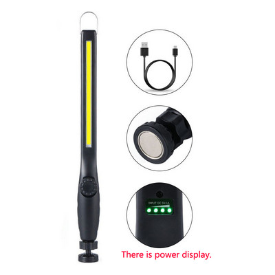 1 csomag összecsukható zseblámpa COB led munkalámpa újratölthető szalaglámpa mágneses ellenőrző lámpa műhely Autójavító zseblámpa világítás