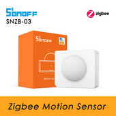 SONOFF SNZB 03 Zigbee kustības sensors cilvēka ķermeņa sensors, Zigbee PIR sensors, darbs ar SONOFF Zigbee tiltu, viedās mājas drošība