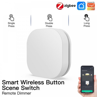 Tuya ZigBee Smart Button Switch Безжично дистанционно управление Scene Switch Button Controller Smart Home Работи с Alexa Google Home