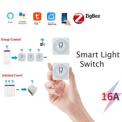 Smart Light Zigbee/Wifi lüliti koos Alexa Google`i kodulüliti kaitselülitiga universaalne kaitselüliti taimer juhtmevaba kaugjuhtimispult