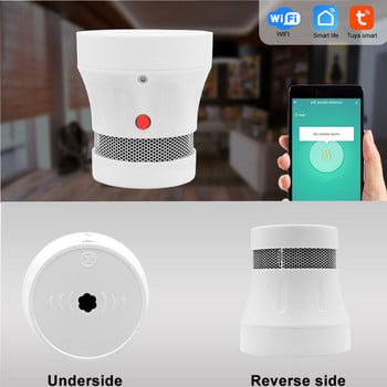 CoRui Tuya WiFi Έξυπνος ανιχνευτής καπνού Συναγερμός καπνού πυρκαγιάς Συναγερμός πυρκαγιάς Απομακρυσμένος έλεγχος ομάδας Vioce Συναγερμός ασφαλείας Smart Life