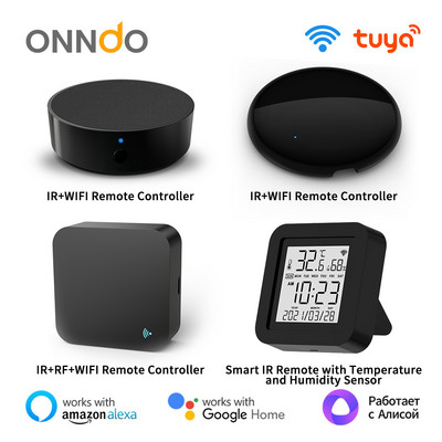 ONNDO uus WiFi RF IR universaalne kaugjuhtimispult RF seadmed teleri jaoks DVD AC Tuya Smart Life App Hääljuhtimine Alexa Google Home